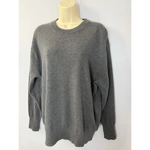 J. Crew Cashmere Relaxed Crew Neck Sweater Casual Wardrobe Grey Women's S - Picture 4 of 13